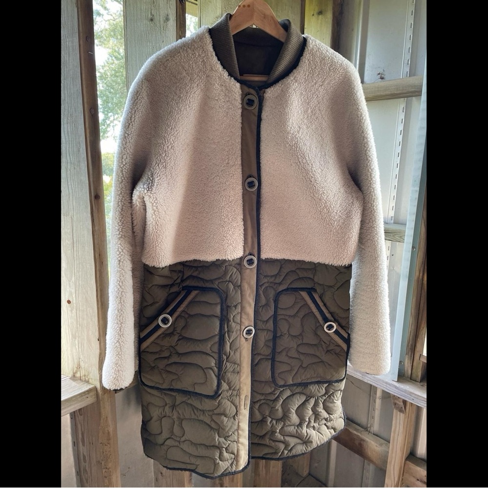 Yves Salomon Quilted Shearling coat